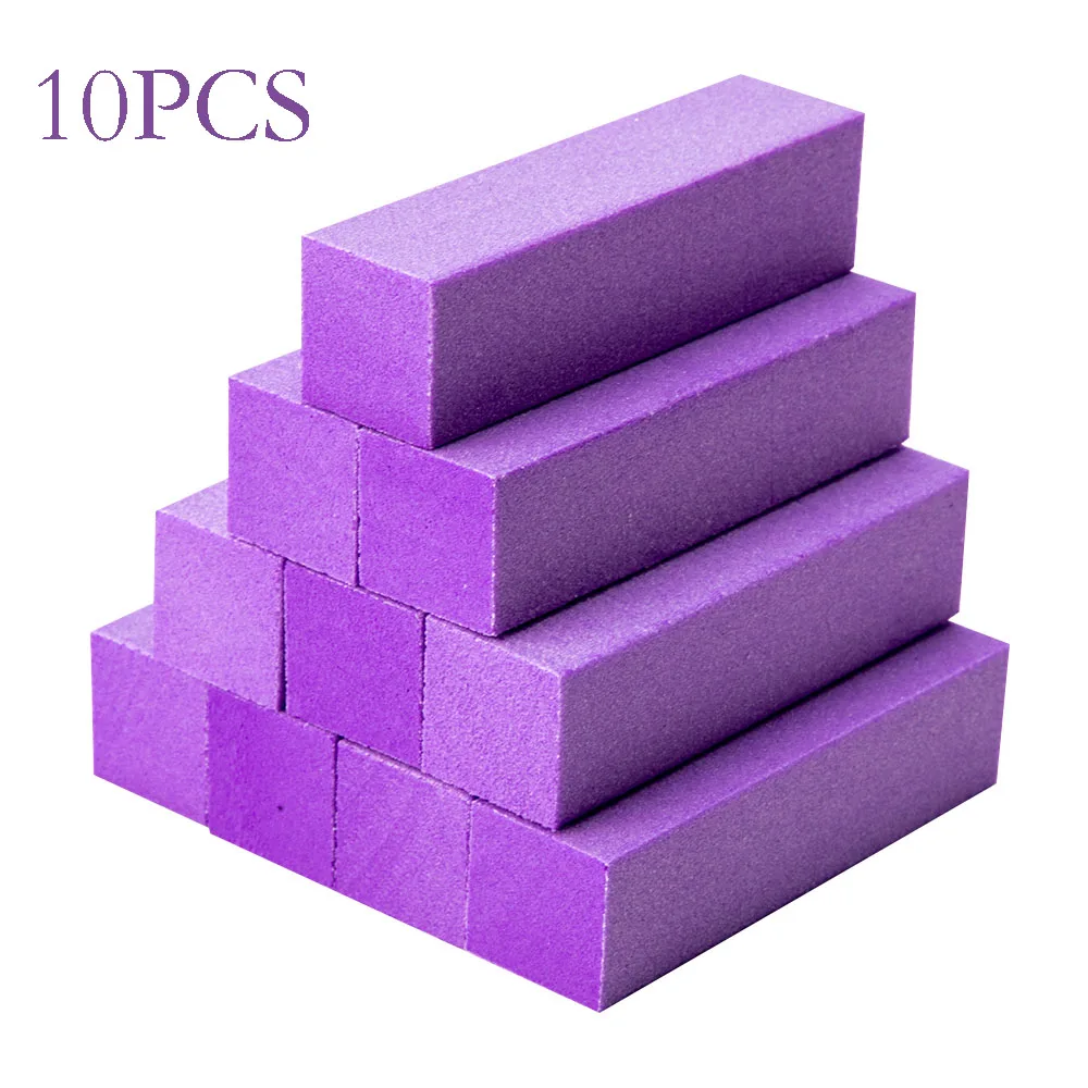 10pcs set 9 1/5/10 шт розовый Форма ногтей Полировщики для ногтей шлифовальная пилка для ногтей cо шлифовальными буферными резцами, блок для ногтей Маникюр Педикюр шлифовальный буфер полоски для ногтей, для маникюра - Цвет: 10pcs set 9