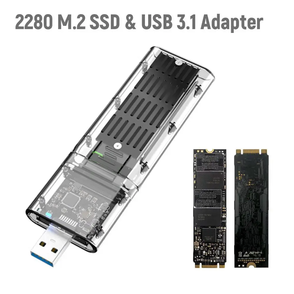 1/2/5 PC Portable SSD U-disk 2280 M2 NVME 64G 128G 256G 512G 1TB M2 SSD  SATA3 M.2 To USB 3.1 pendrive