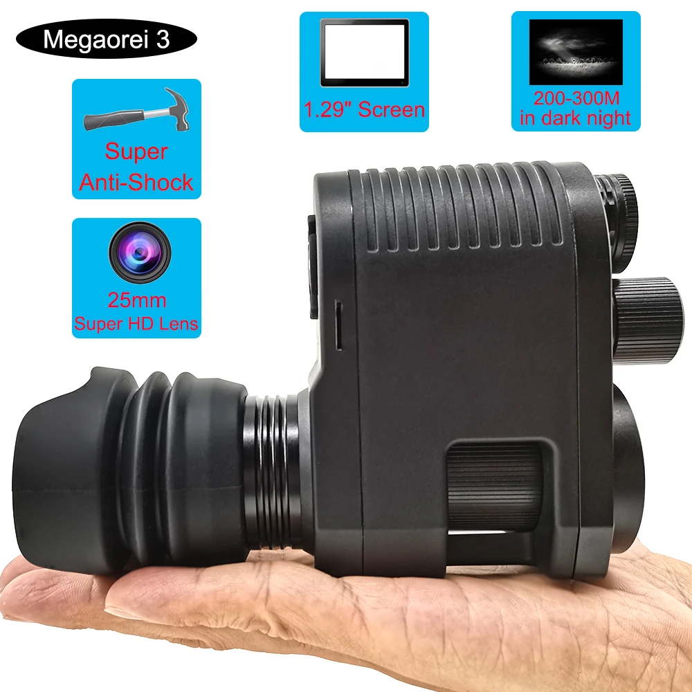 

Megaorei3 Night Vision Hunting Rifle scope NV007 Optics Sight Wildlife Hunting Camera 850nm Infrared Laser IR Telescope HD720P