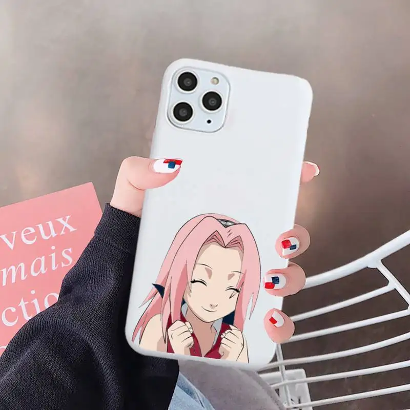 

Haruno Sakura naruto Japan anime Phone Case Candy Color for iPhone 6 7 8 11 12 s mini pro X XS XR MAX Plus