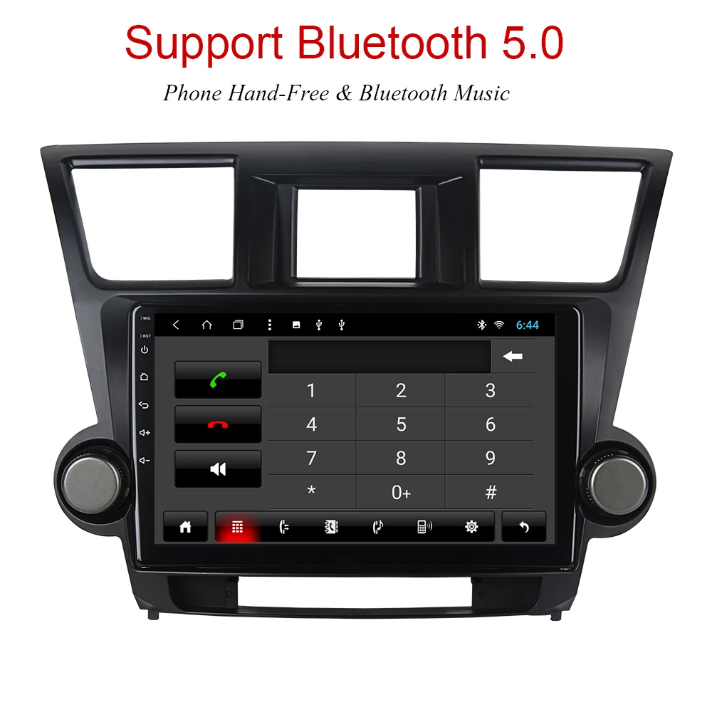 Автомагнитола YAZH с сенсорным экраном 2.5D IPS Android 9 0 для Toyota high Lander 2010-2013 головное