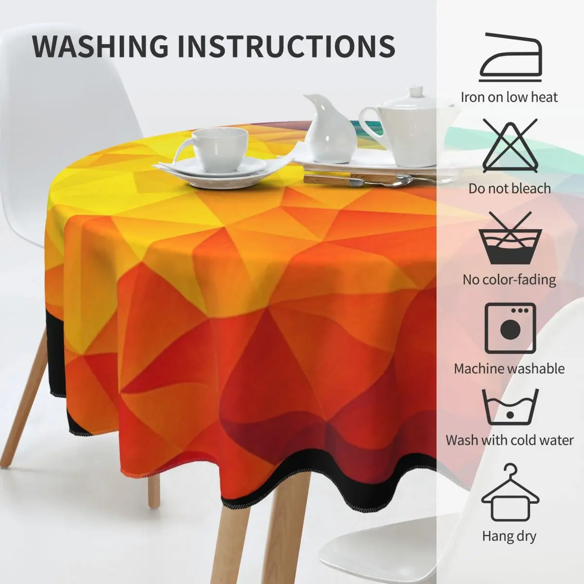 Радужная скатерть Весенняя из полиэстера винтажная дешевая Защитная на заказ |