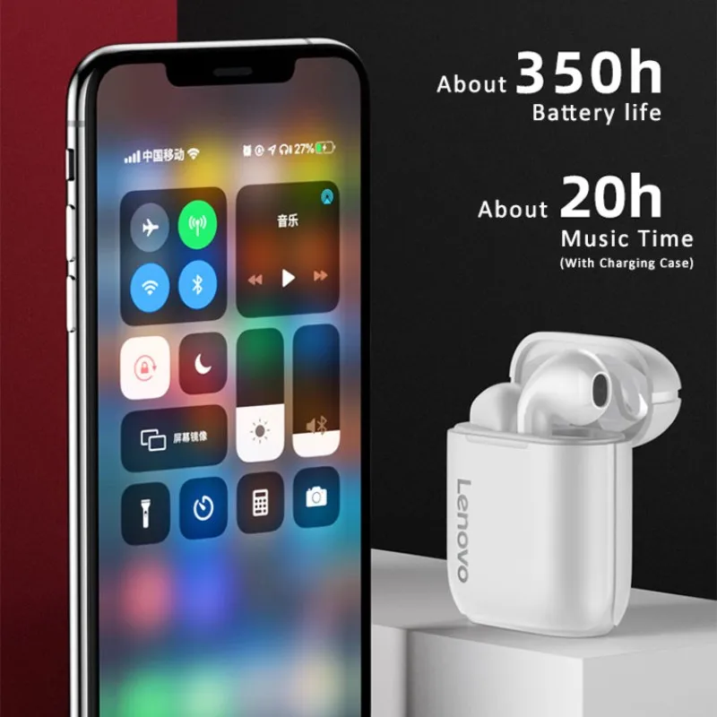 

Lenovo LP2 TWS Wireless Earphone Bluetooth 5.0 Headset Dual Stereo Bass 350mAH HiFi Music With Mic For iPhone PK OPPO Huawei