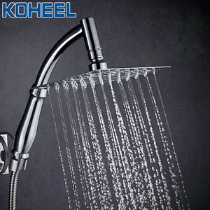 Новое поступление 360 универсальная хромированная настенная латунная Душевая насадка 8 дюймов и 2 переходных стержня K