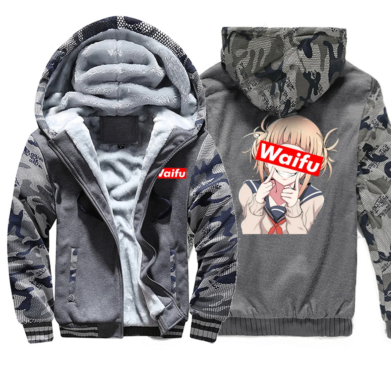 Новые мужские Kawaii Waifu красивая девушка пестрые толстовки с капюшоном на каждый