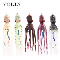 volin new 1pc squid fishing lure uv luminous jigging slow bait trolling pitch with sharp fisihng hook and metal fishing lure