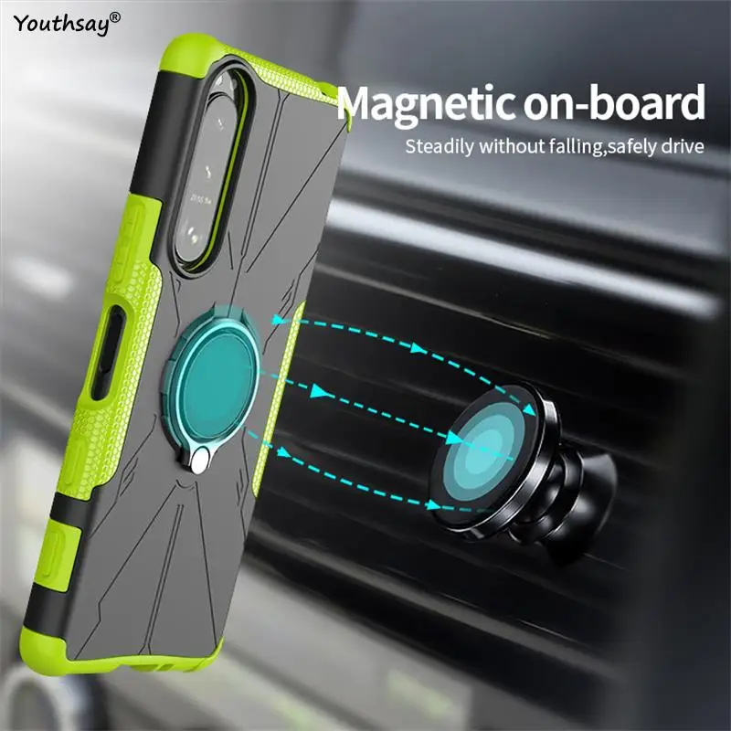 for sony xperia 5 iii case cover for sony xperia 5 iii coque ring armor shockproof protective phone bumper for sony xperia 5 iii free global shipping