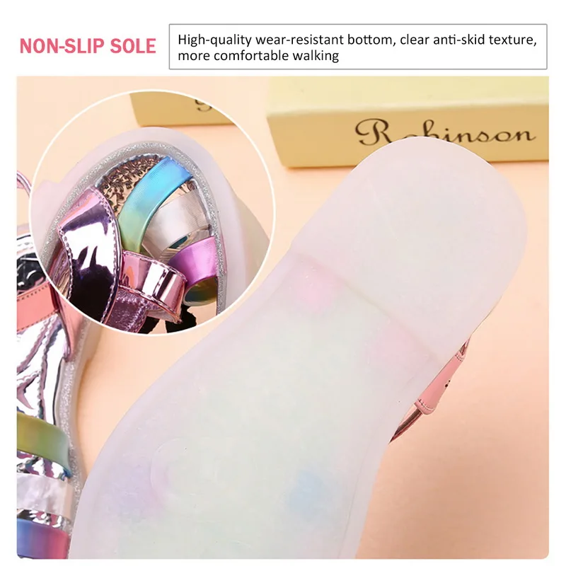 

Children Sandals For Girls Kids Shoes Fashion Rhinestone Butterfly Summer Rubber Sandal Slippers Child Sandles Sandalias 2021