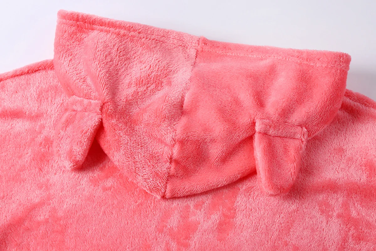 

Autumn and winter ladies cat embroidery pajamas hoodie casual flannel cartoon warm fashion ladies suit two-piece ladies hoodie