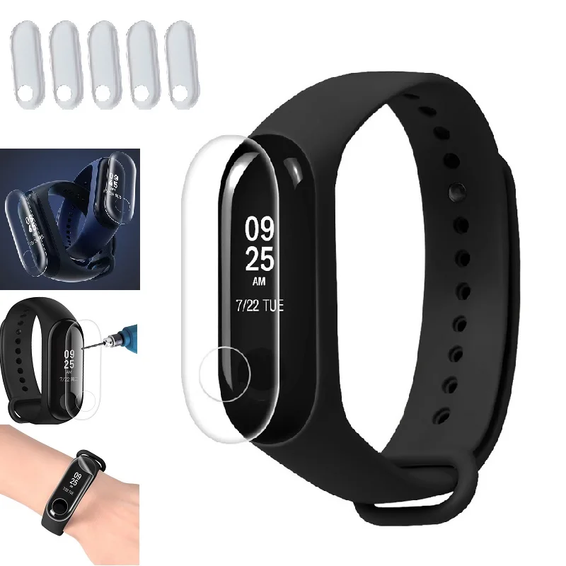 5 шт. для Xiaomi mi Band 3 Защита экрана для Xiaomi mi Band 3 умный Браслет защитная пленка mi band 3 пленка