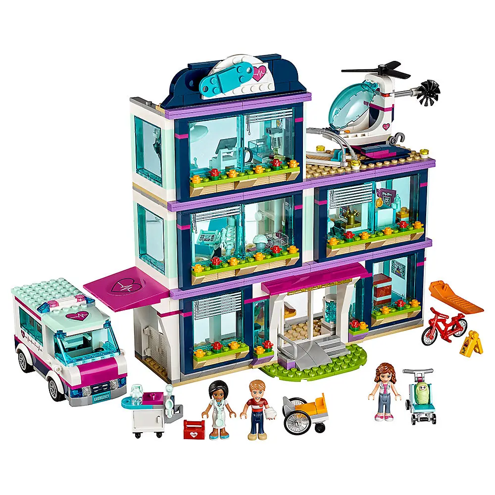 

932pcs Bricks Thertlake Hospital Compatible Friends Friends Building Blocks Toys Fro Children Girl Christmas Gifts Model