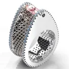 Оптовая продажа 2020 ювелирные изделия модный еж Полный Кристалл Женское кольцо модные аксессуары из сплава для вечеринок