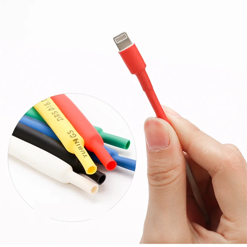 Термоусадочные трубки 10 м термоусадочные из ПВХ изоляционный рукав 1 мм ~ 40 черные