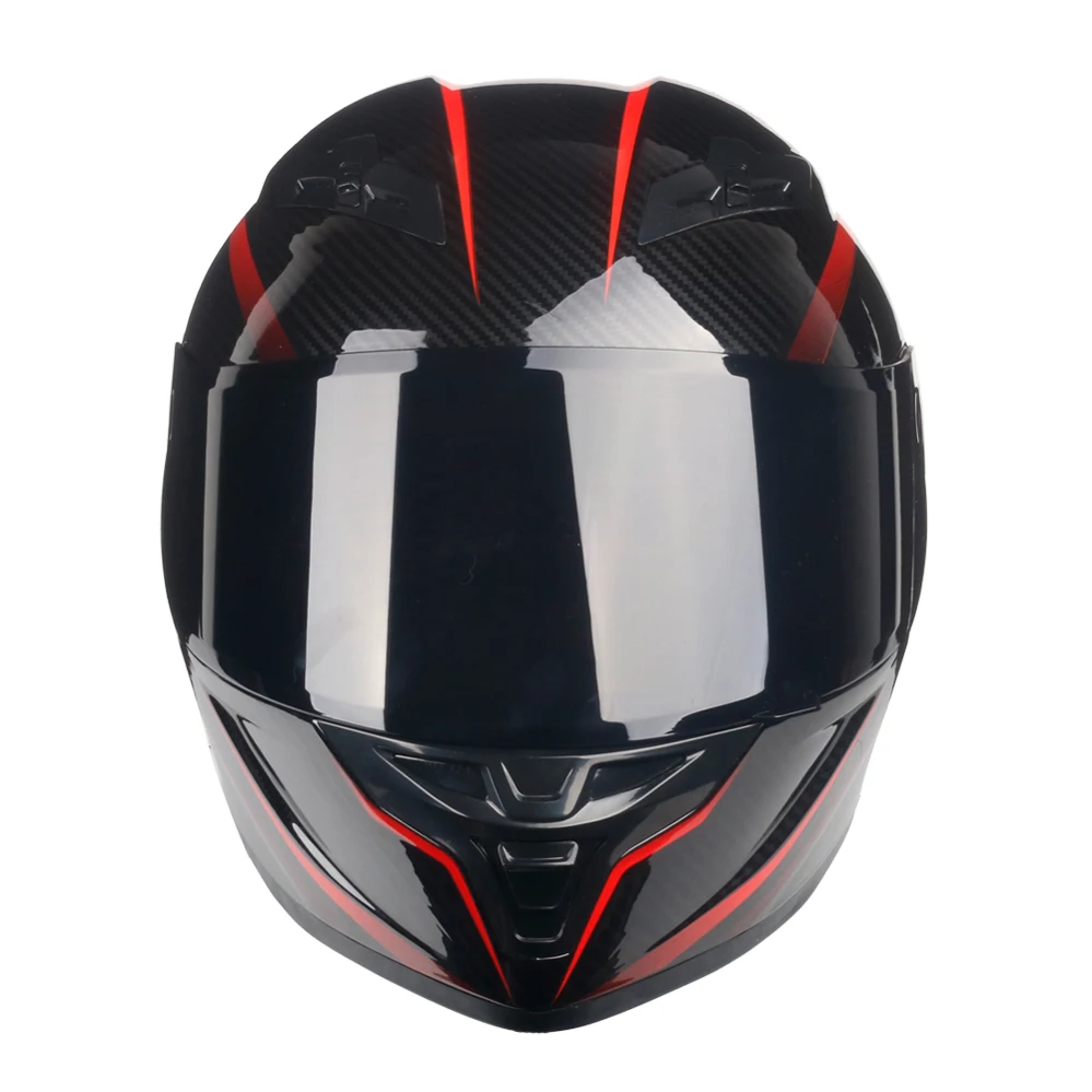 Карбоновая печать мотоциклетный шлем полное лицо точка Fmvss No.218certified Capacete Moto Cascos Para Moto Devil Horns Racing