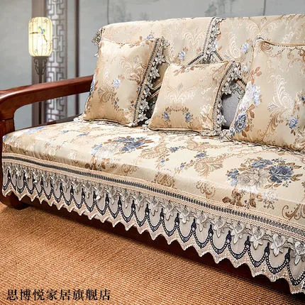 

New Chinese sofa cushion cover, four seasons universal winter non-slip living room cover towel