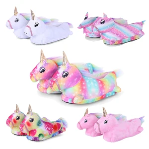 Тапочки детские с единорогом, пижама-комбинезон с мультяшными животными, в виде когтей, домашняя обувь для детей, белые туфли для отдыха для мальчиков и девочек, для взрослых
