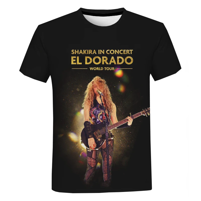 

Singer Shakira 3D Printed T-shirt Men/women Summer Fashion Casual Harajuku Popular Shortsleeve Round Neck Oversize Tops