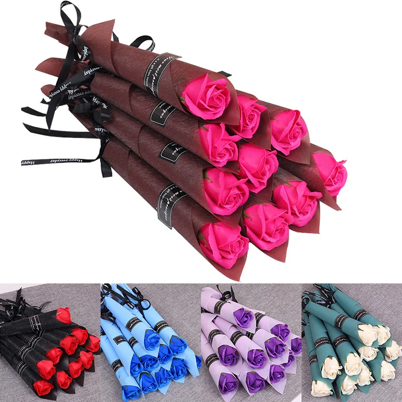 1PC Soap Bouquet Single Rose Company Event Shopping Mall Opening Promotion Valentine's Day Street Sweeping Ceremony Flower |