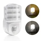 Светодиодный ночник с датчиком движения KHLITEC, магнитный инфракрасный настенный светильник для шкафа, лестницы