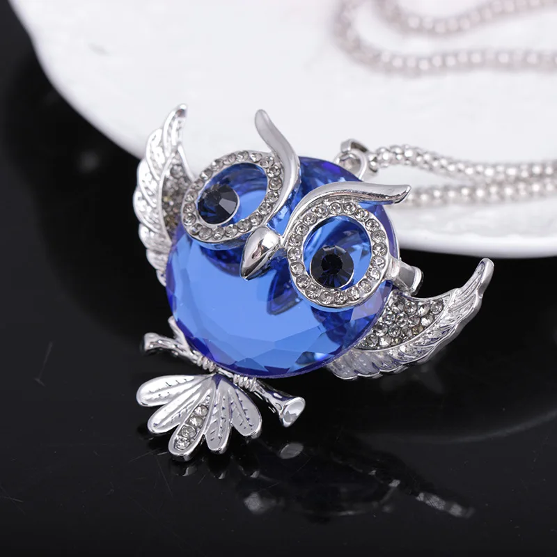 Модное ретро ожерелье с подвеской в виде совы цепочка для свитера ювелирные