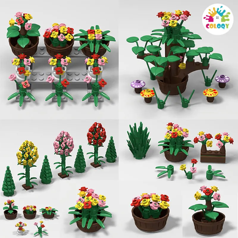 

COLOQY Toys City Park Street Simulated Christmas Tree Scenery Decoration Accessories Toy Boys Girls Children Birthday Gifts