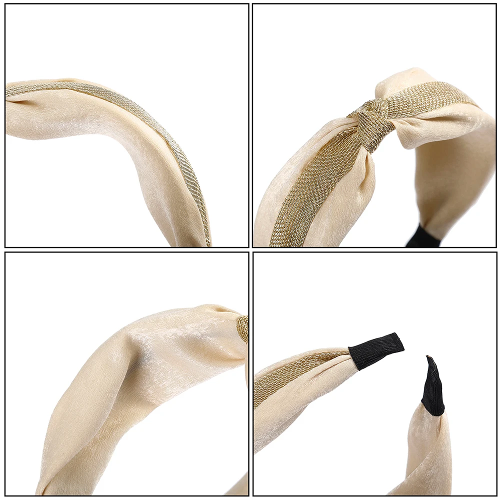 Женский обруч для волос AWAYTR кружевной с жемчугом и узлом Новый головной убор| |