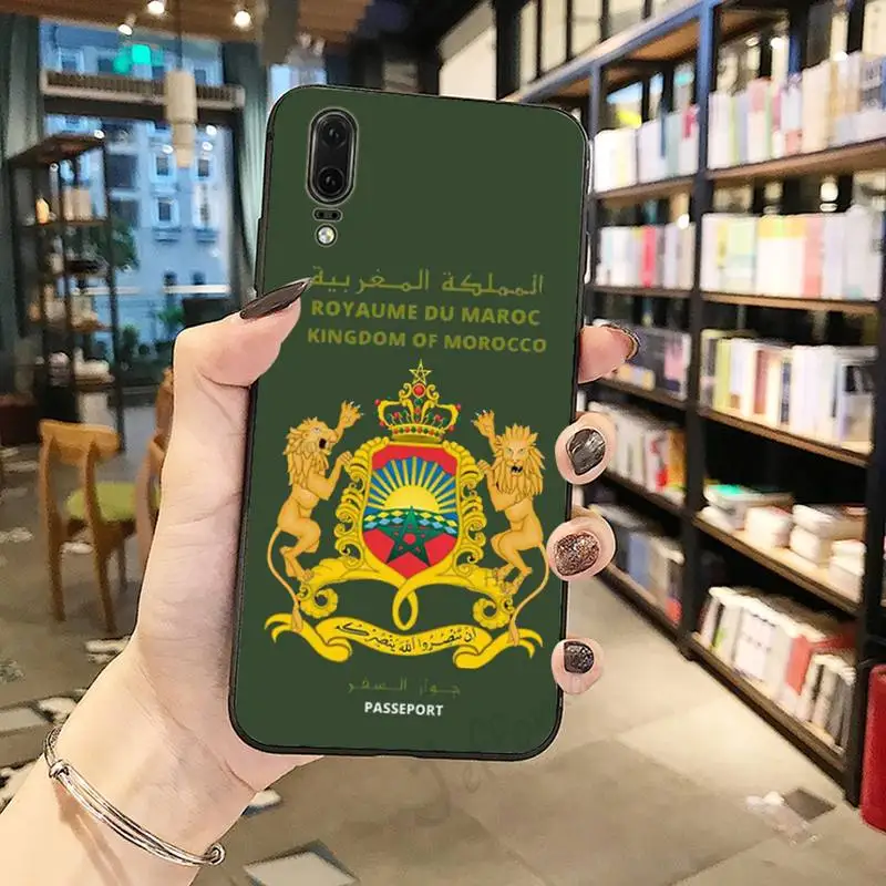 

Morocco Flag Coat Of Arms pattern protective funda Phone Case For Huawei honor Mate P 10 20 30 40 Pro 10i 9 10 20 8 x Lite