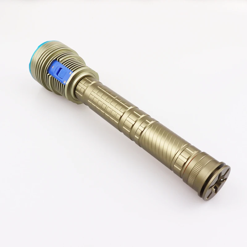 Barato Linterna De Buceo LED De 7000lm, Potente Linterna De Buceo Profesional De 9 X XM-L2, Antorcha Subacuática 18650 26650, Cargador USB