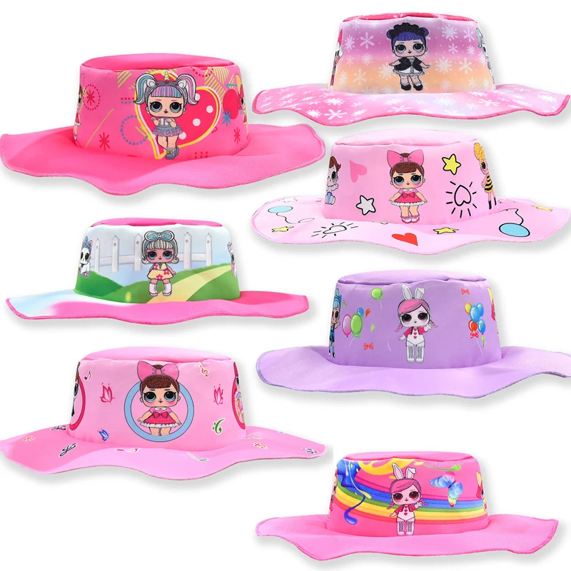 

Кукла лол Surprise, детская, для девочек, шляпа рыбака, шляпа от солнца, кукла, милый мультяшный, летний, пляжный, детский, от солнца, 2S75