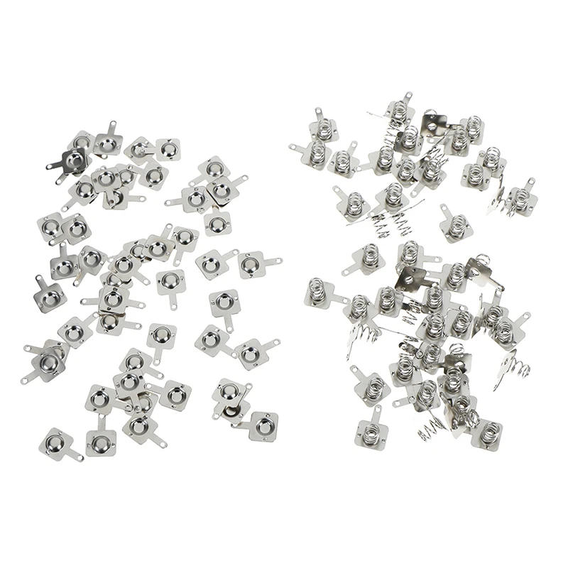 50 пар батарейки АА или ААА пружинный положительный и отрицательный контакт