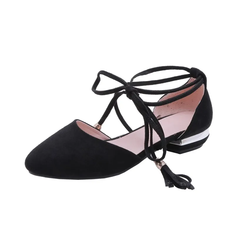 Женские туфли на высоком каблуке женские лодочки с ремешком щиколотке и бахромой