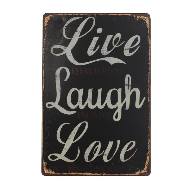 Live Laugh Love Оловянная металлическая табличка стена Арт Декор в деревенском стиле