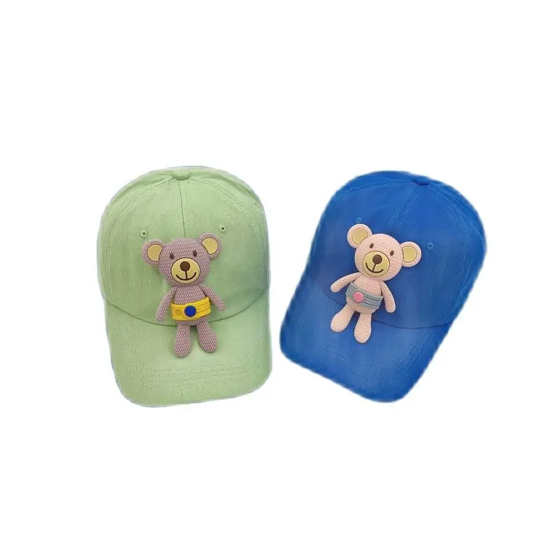 

Korean Cute Cartoon Bear Decoration Baseball Hat Women Men All-Match Student Face Small Cap