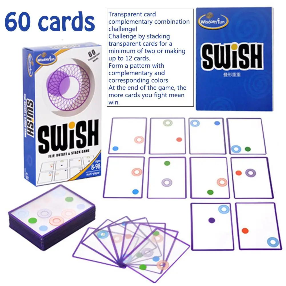 Новые 60 шт прозрачные карточные игры для родителей и детей интерактивные игрушки