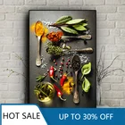 Настенная Картина на холсте с изображением кухонной еды, плакаты, принты с специями, настенные декоративные картины для кухни, ресторана, домашний декор комнаты