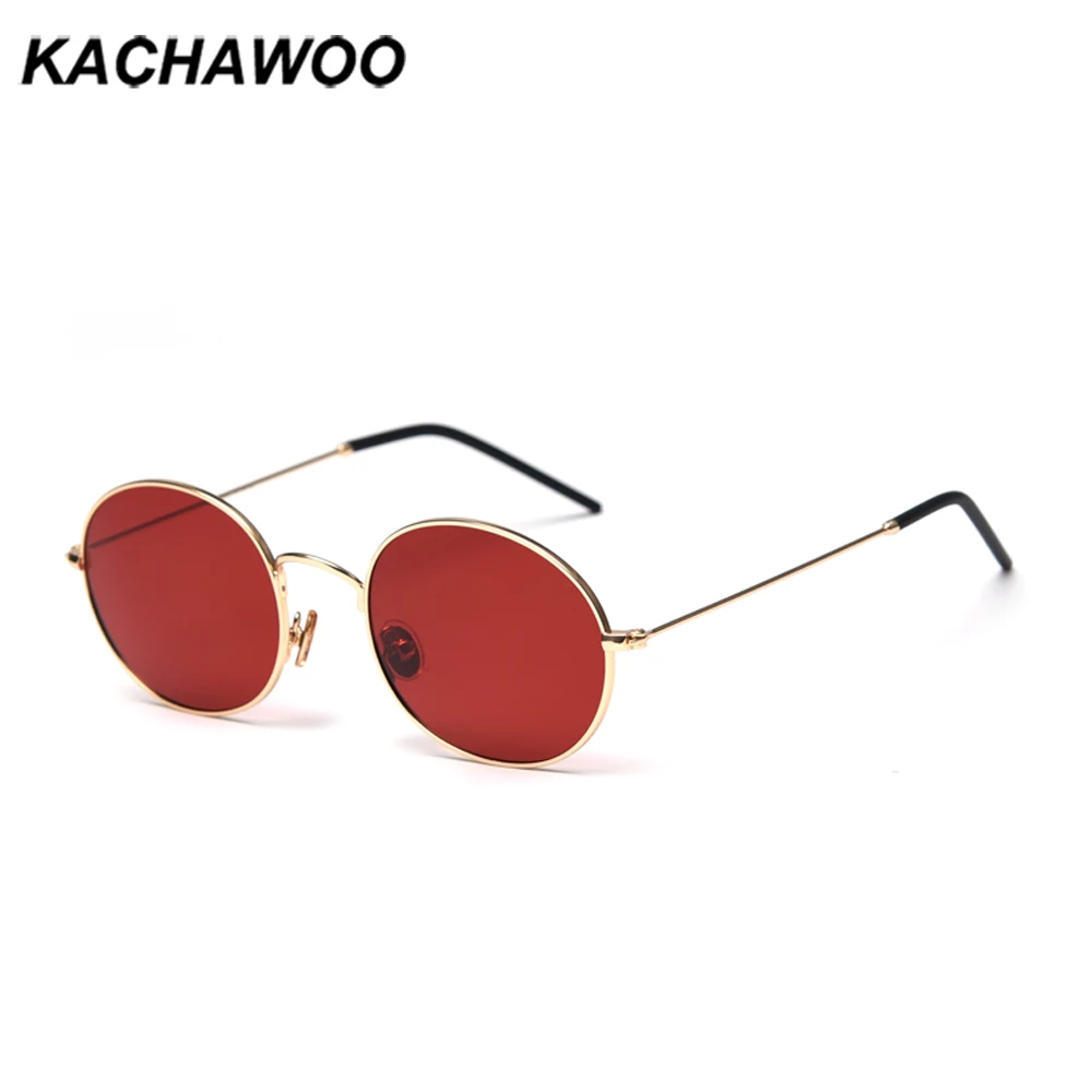 Kachawoo маленькие Овальные Солнцезащитные очки женские поляризованные красные оранжевые черные мужские круглые солнцезащитные очки металлические подарки на день рождения мужские Прямая поставка