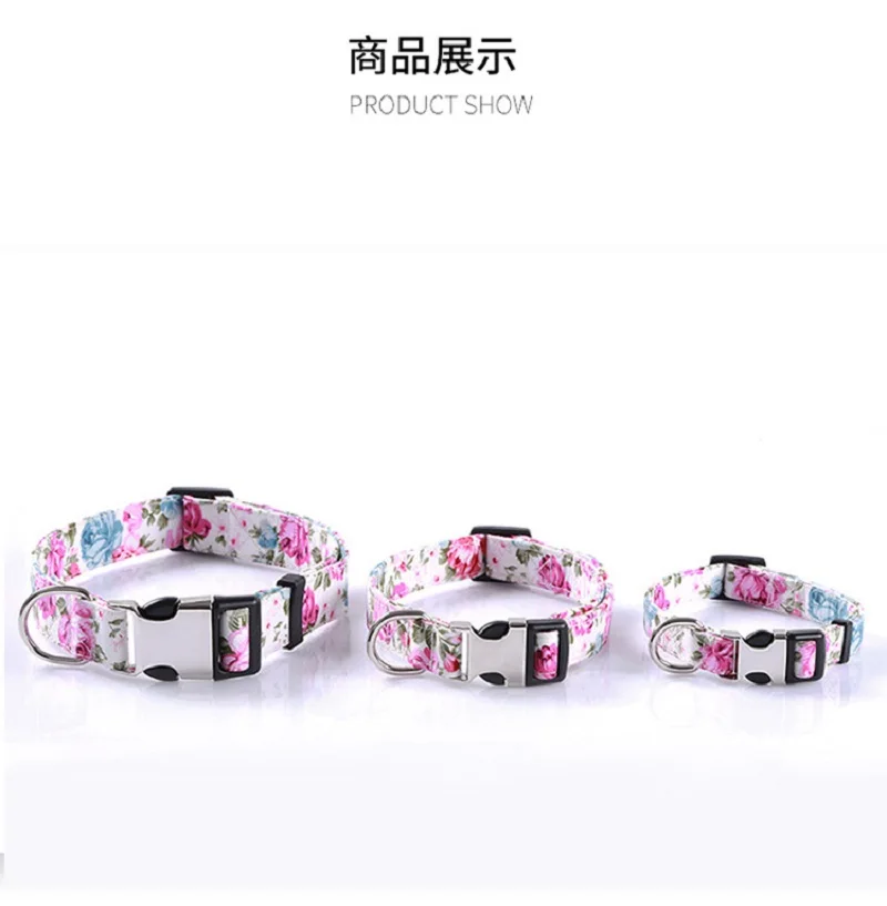 Ошейник для собак Персонализированная бирка с именем соуса хлопковое ожерелье в