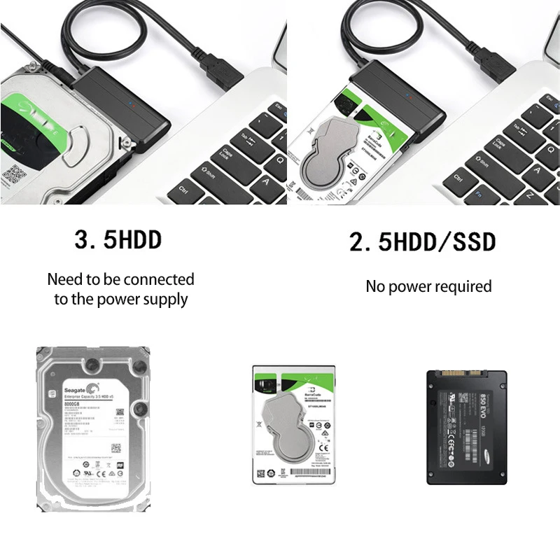 

2.5/3.5 Inch SATA Hard Disk Transmission USB 3.0 Port Connection USB 3.0 To Sata Adapter SATA7 + 15pin Hard Drive Cable