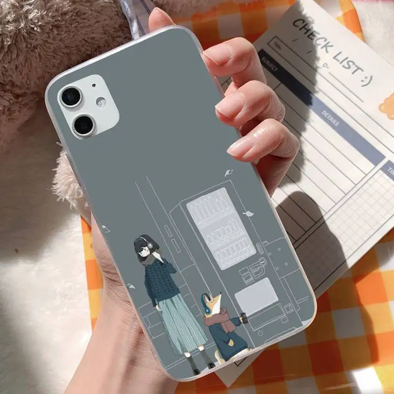 Чехол для телефона Motirunner Cat Girl черный мягкий чехол Iphone7 8 Plus SE2020 X XS MAX2 11PRO IX2