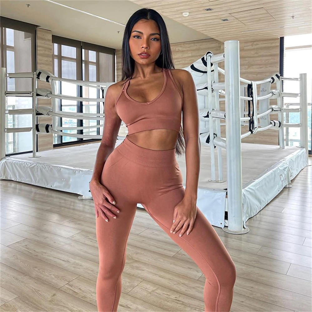 

Sportswear Suits For Women High Elasticity Sports Vest Clothes Female Absorb Sweat Fitness Yoga Wear Breathable Ropa Deportiva