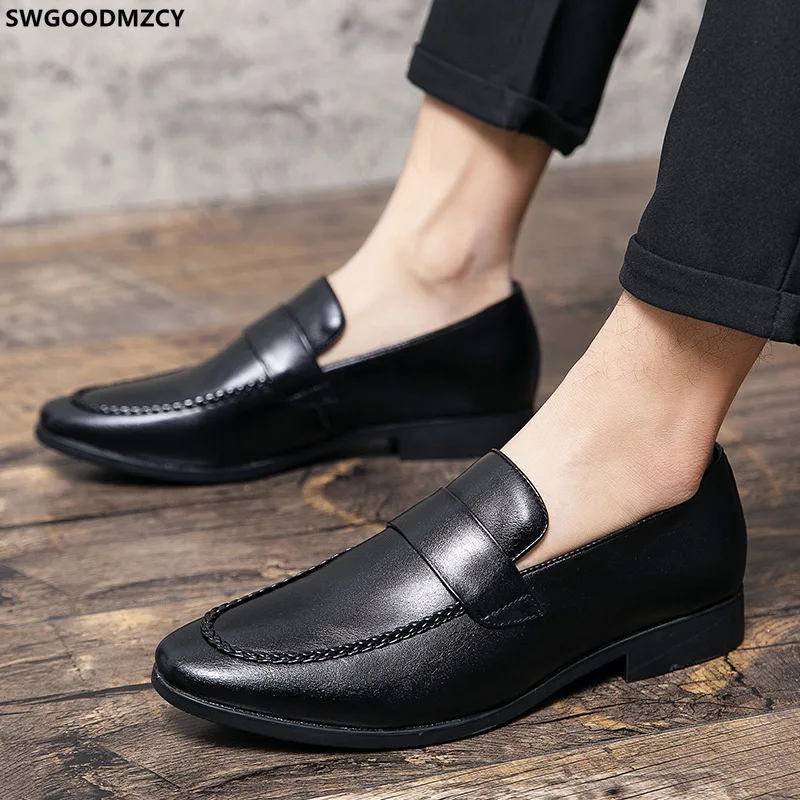

Penny Loafers Men Dress Shoes Italian Formal Leather Shoes for Men Office 2023 Slip on Shoes Men Sapatos Masculinos Estilosos