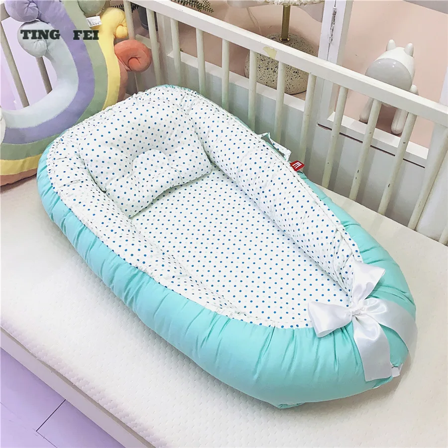 

50*85 Cm Baby Nest Bumper Sleeping Bed Portable Baby Crib Infant Cradle Cot Newborn Nursery Bassinet Travel Folding