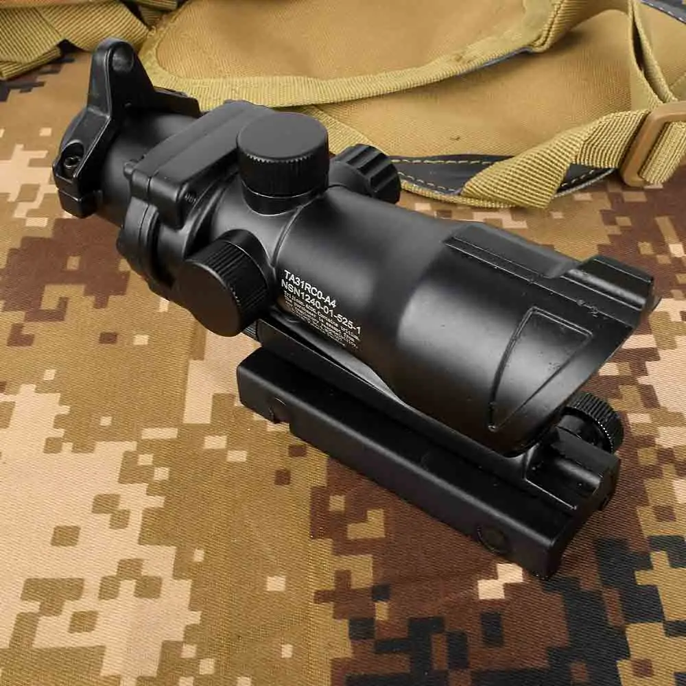 ACOG 1X32 красный зеленый крест прицел оптические прицелы охотничьи прицелы с 20 мм рельсы для страйкбола пистолет
