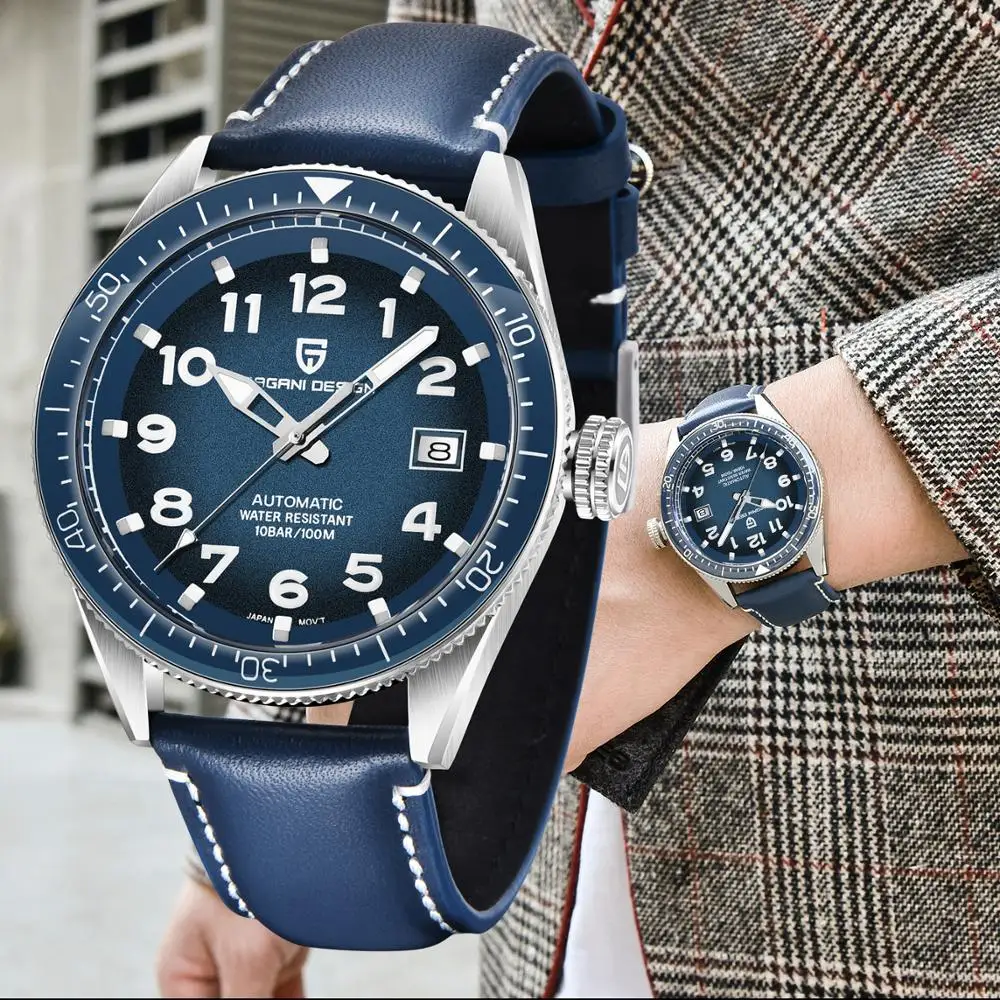 Pagani Дизайнерские мужские модные автоматические военные часы люксовый бренд 100 м