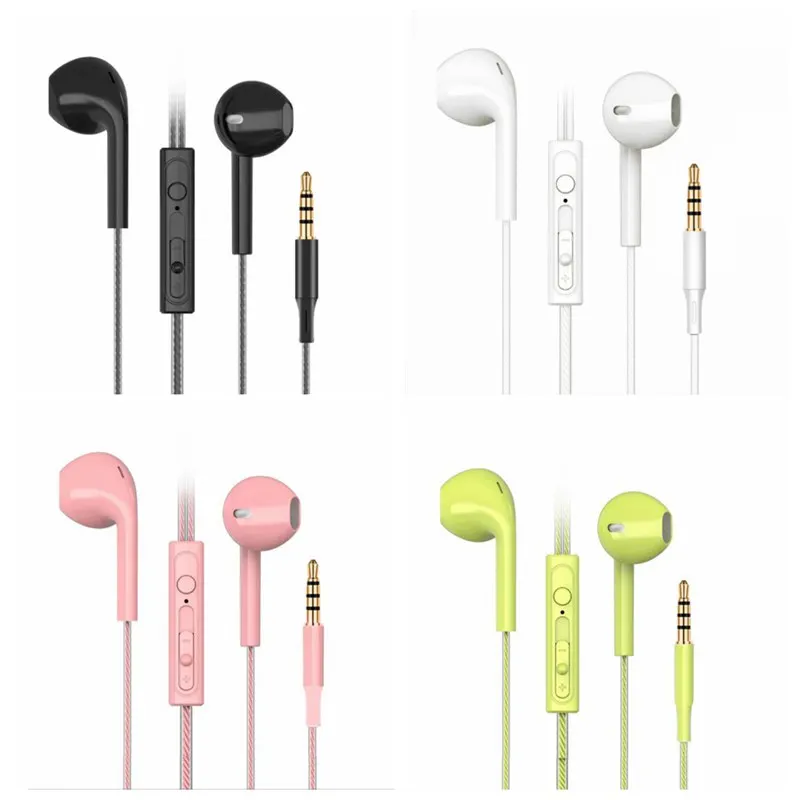 

Candy Colors Wired Headphones Bass Stereo Earbuds Sports Waterproof Earphone Music Headsets for Samsung iphone for Xiaomi Huawei