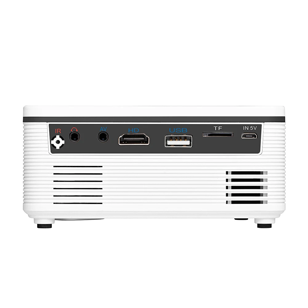 1080P мини проектор HD портативный светодиодный USB AV порт для офиса домашнего
