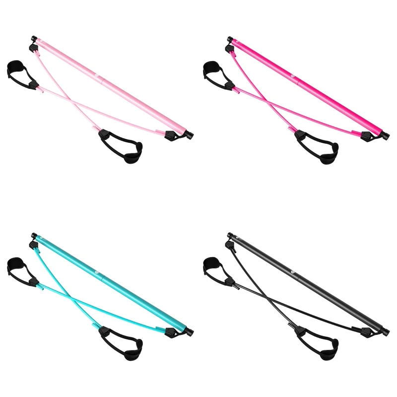 

Portable Pilates Stick Kit with Resistance Band Adjustable Pilates Exercise Bar
