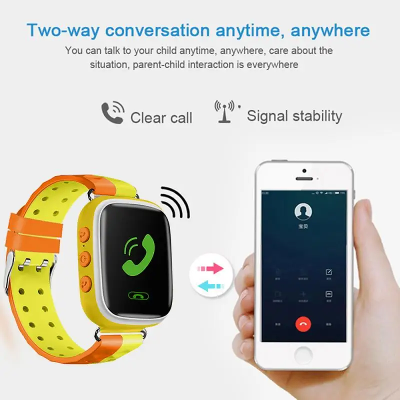 Защита от потери для детей водонепроницаемый GPS трекер SOS детский сенсорный экран