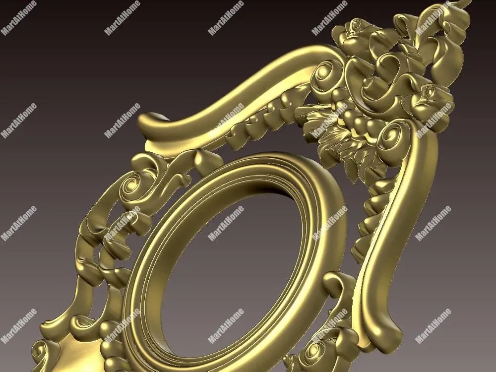 Шаблон настенные часы 3D STL модель для ЧПУ гравировки и печати рельеф поддержка