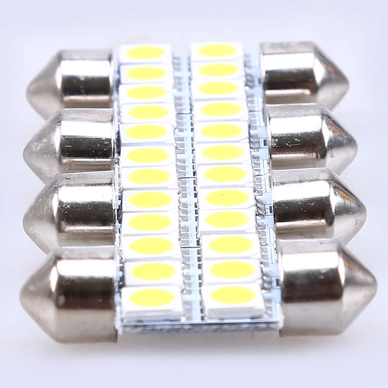 4 шт. лампы для номерного знака 31 мм 6SMD 5050|Сигнальная лампа| |